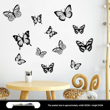 Black and white butterfly wall sticker - image 1