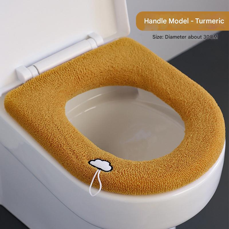 Durable grey toilet seat cover