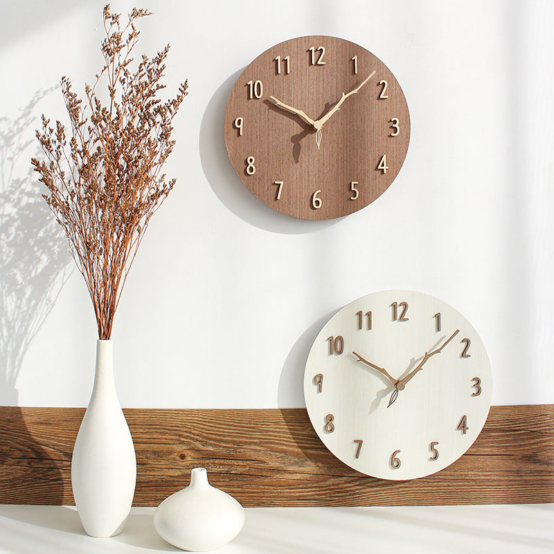 Elegant wall clock in living room setting
