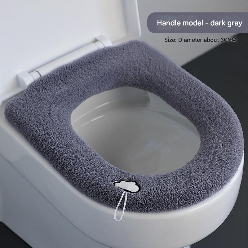 Cozy purple-pink toilet seat cover