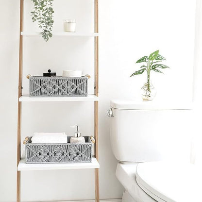 Handcrafted cotton rope storage basket image 1